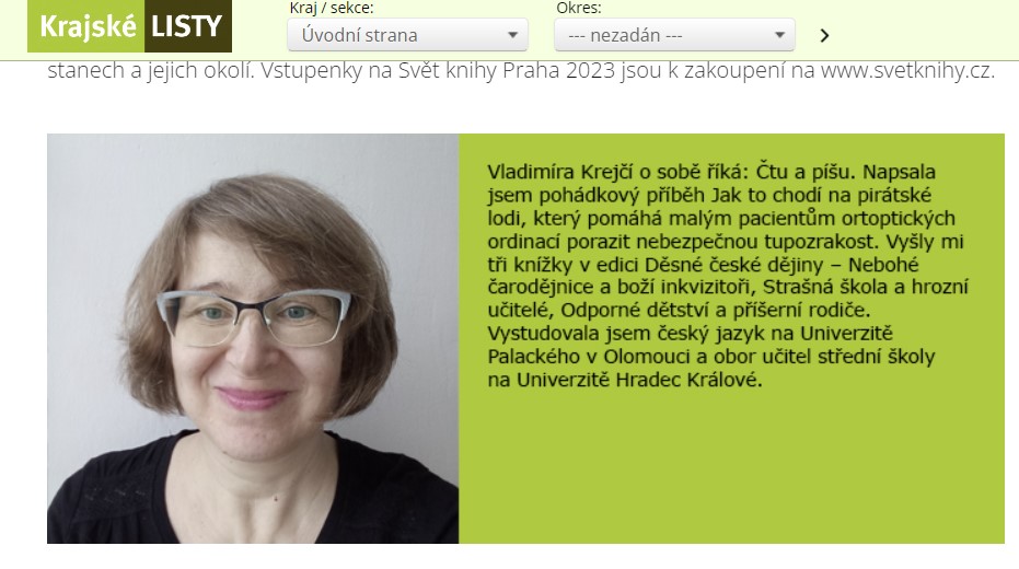 Příspěvky do Krajských LISTŮ a&nbsp;PrahaIN