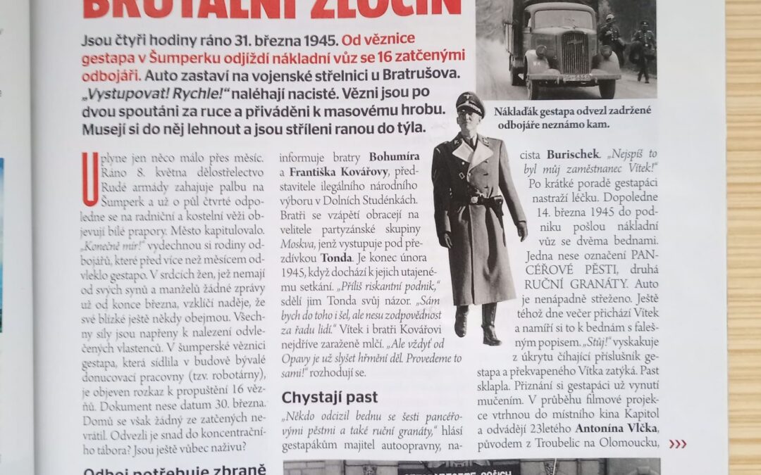 Vražda není poprava, k článku v History Revue